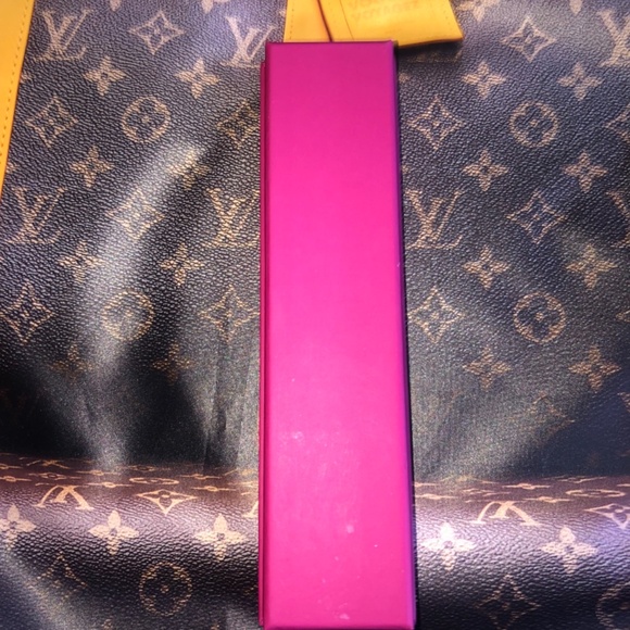 RARE Saint Laurent 10.5 x 2.5 Fuscia Red 6 Position Jewelry Box - Picture 8 of 8